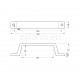 ALUMINIUM HANDLE WITH EXTERNAL SCREWS / WHITE HANDLES WITH EXTERNAL SCREWS